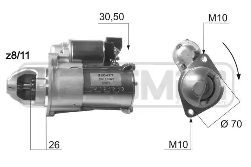 стартер WILMINK GROUP WG2013038