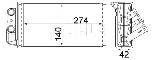 топлообменник, отопление на вътрешното пространство WILMINK GROUP WG2180093