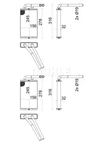 топлообменник, отопление на вътрешното пространство WILMINK GROUP WG2180143