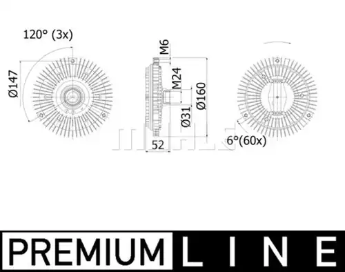 съединител, вентилатор на радиатора WILMINK GROUP WG2180475