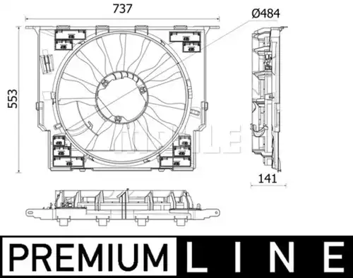 вентилатор, охлаждане на двигателя WILMINK GROUP WG2180876