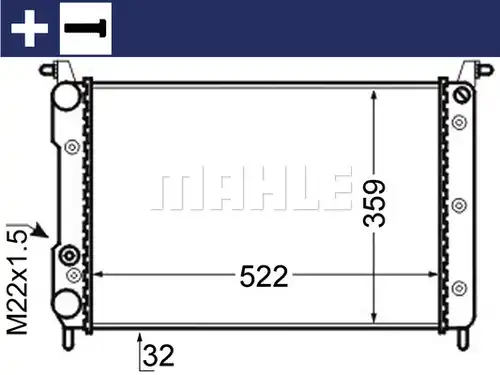 воден радиатор WILMINK GROUP WG2182508