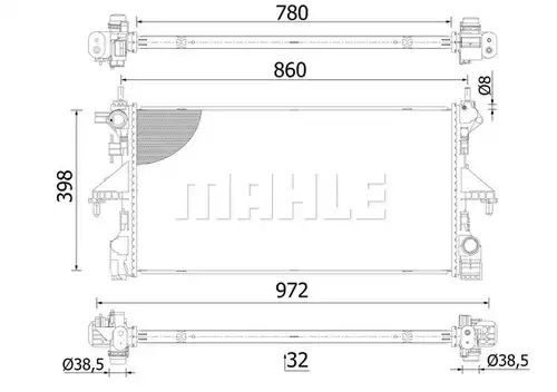 воден радиатор WILMINK GROUP WG2183350