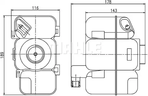 разширителен съд, охладителна течност WILMINK GROUP WG2184348