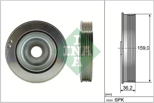 ремъчна шайба, колянов вал WILMINK GROUP WG2296037