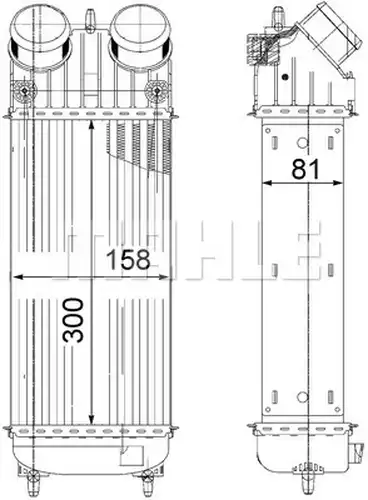 интеркулер (охладител за въздуха на турбината) WILMINK GROUP WG2370739