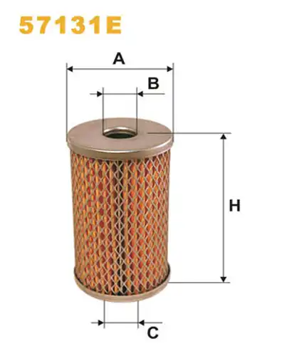 хидравличен филтър, управление WIX FILTERS 57131E