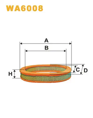 въздушен филтър WIX FILTERS WA6008