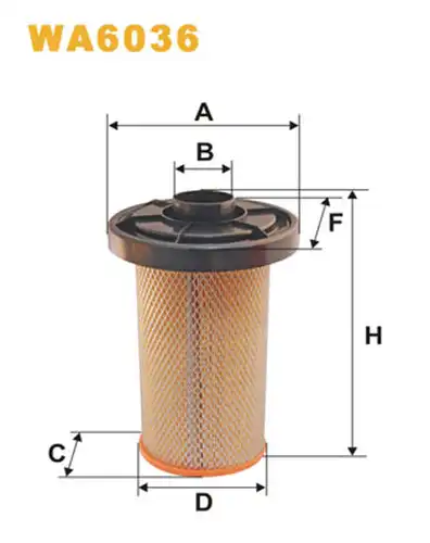 въздушен филтър WIX FILTERS WA6036