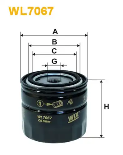 маслен филтър WIX FILTERS WL7067