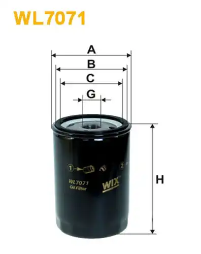 маслен филтър WIX FILTERS WL7071