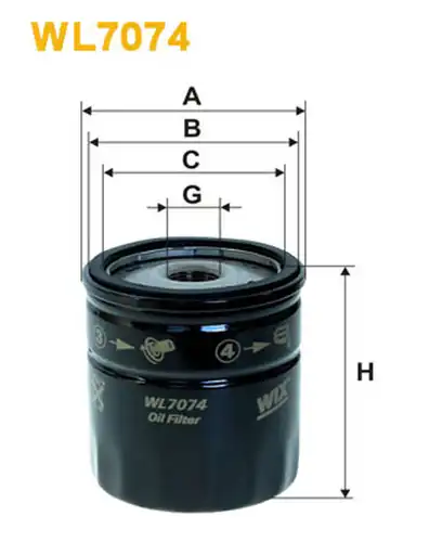 маслен филтър WIX FILTERS WL7074