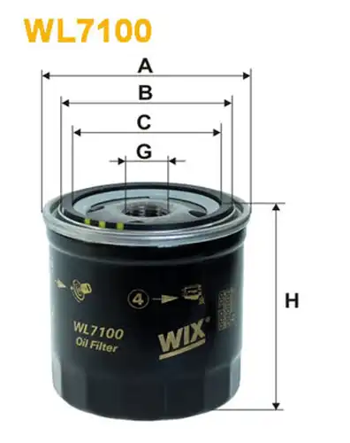 маслен филтър WIX FILTERS WL7100