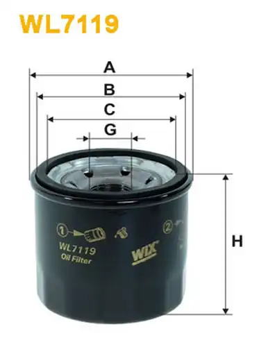 маслен филтър WIX FILTERS WL7119