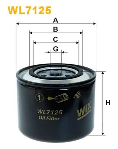 маслен филтър WIX FILTERS WL7125