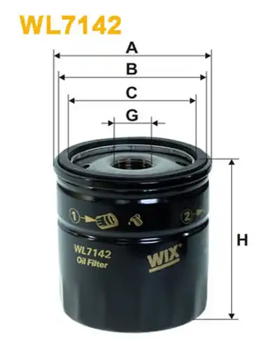 маслен филтър WIX FILTERS WL7142