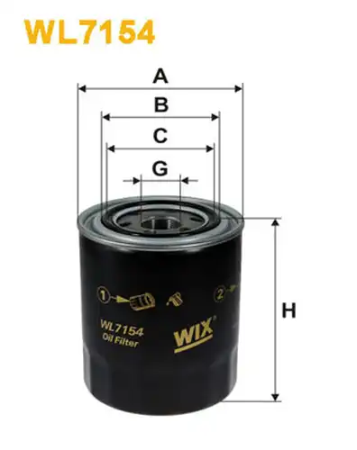 маслен филтър WIX FILTERS WL7154