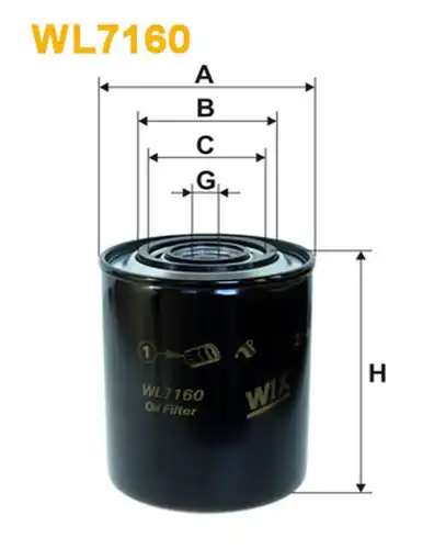 маслен филтър WIX FILTERS WL7160