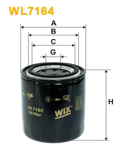 маслен филтър WIX FILTERS WL7164