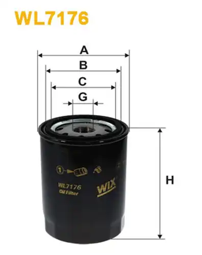 маслен филтър WIX FILTERS WL7176