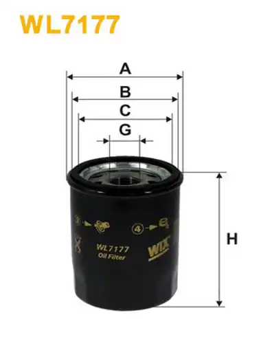 маслен филтър WIX FILTERS WL7177