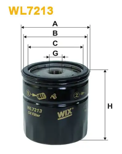 маслен филтър WIX FILTERS WL7213