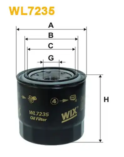 маслен филтър WIX FILTERS WL7235