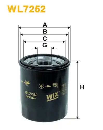 маслен филтър WIX FILTERS WL7252