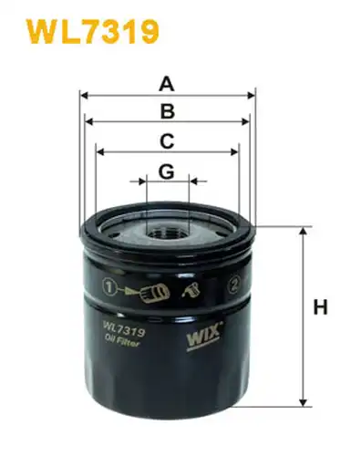 маслен филтър WIX FILTERS WL7319