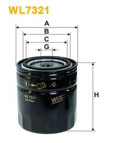 маслен филтър WIX FILTERS WL7321