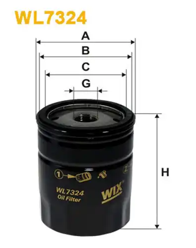 маслен филтър WIX FILTERS WL7324