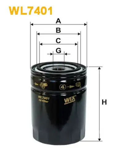 маслен филтър WIX FILTERS WL7401