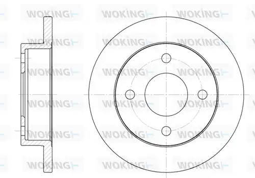спирачен диск WOKING D6013.00