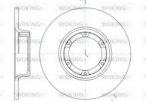 спирачен диск WOKING D6033.00