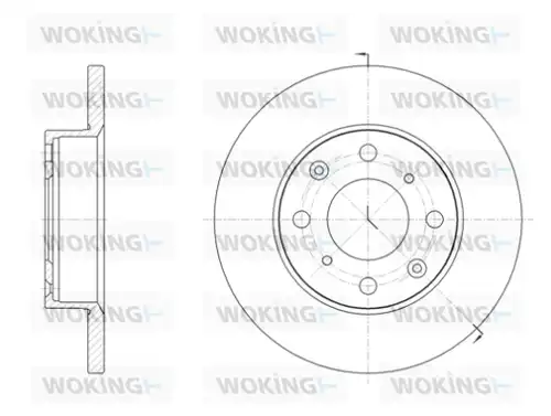 спирачен диск WOKING D6040.00