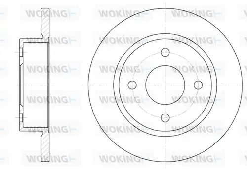 спирачен диск WOKING D6047.00