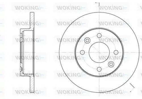 спирачен диск WOKING D6067.00