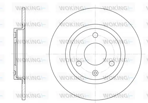 спирачен диск WOKING D6070.00