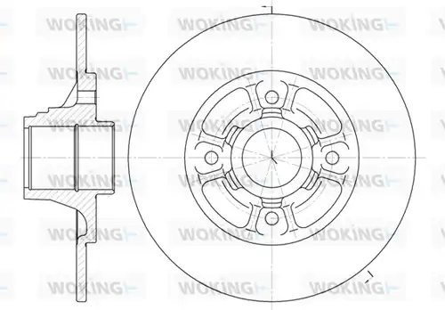 спирачен диск WOKING D6073.00