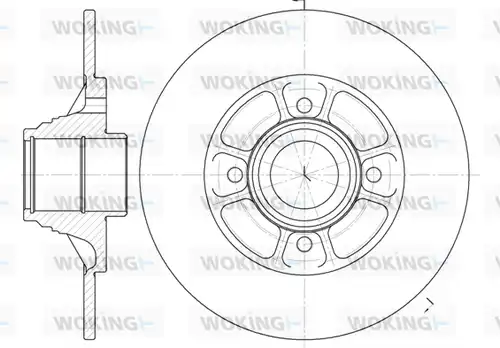 спирачен диск WOKING D6075.00