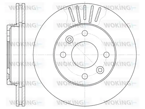 спирачен диск WOKING D6080.10