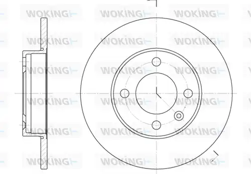 спирачен диск WOKING D6086.00