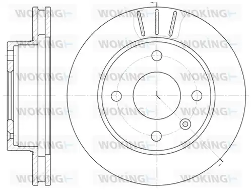 спирачен диск WOKING D6097.10