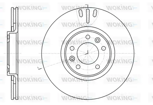 спирачен диск WOKING D61051.10