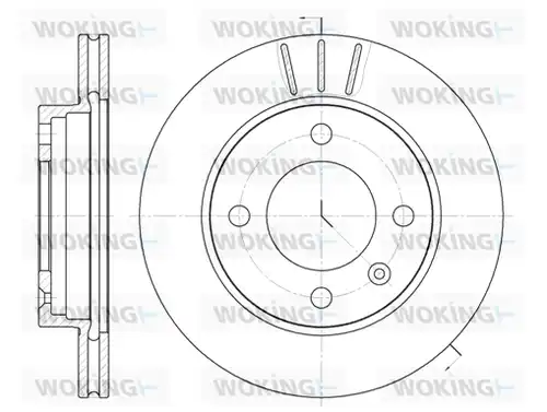 спирачен диск WOKING D6106.10