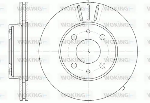 спирачен диск WOKING D6107.10