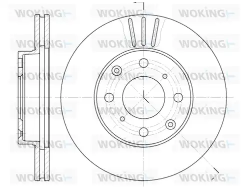 спирачен диск WOKING D6108.10