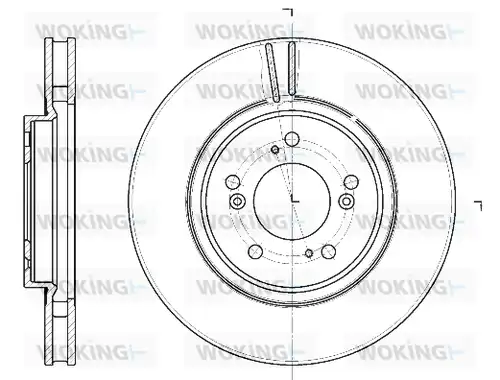 спирачен диск WOKING D61129.10