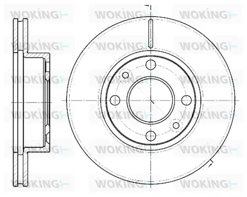 спирачен диск WOKING D61162.10