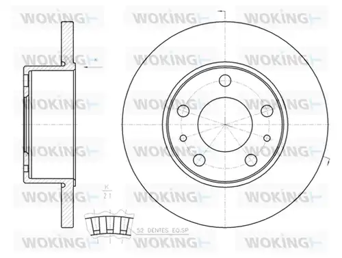 спирачен диск WOKING D61202.00